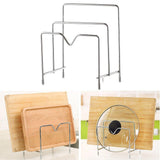 Amazon bestonzon bakeware rack multifunctional stainless steel cookware holders pot lid rack holder organizer cutting board rack pantry rack 3 layers