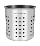 Buy utopia kitchen utensil holder utensil container 5 x 5 3 utensil crock flatware caddy brushed stainless steel cookware cutlery utensil holder