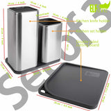 Buy elfrhino utensils holder stainless steel kitchen tools knives holder knives block utensils container utensils crock flatware caddy cookware cutlery utensils holder multipurpose kitchen storage crock