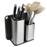 Cheap elfrhino utensils holder stainless steel kitchen tools knives holder knives block utensils container utensils crock flatware caddy cookware cutlery utensils holder multipurpose kitchen storage crock