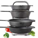 Order now betterthingshome 5 tier height adjustable pan and pot organizer rack adjust in increments of 1 25 10 11 12 inch cookware lid holder stainless steel 16 5 tall