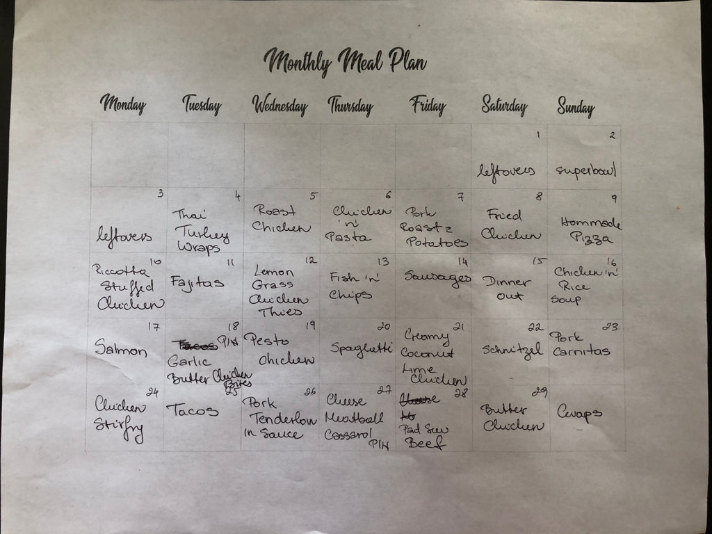 February Meal Plan