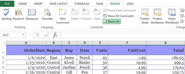 How to Spell and Grammar Check in Excel