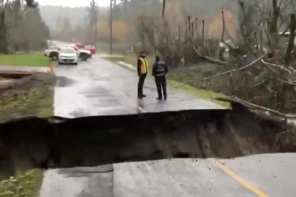 Road damaged almost exactly a year ago reopens in North Saanich