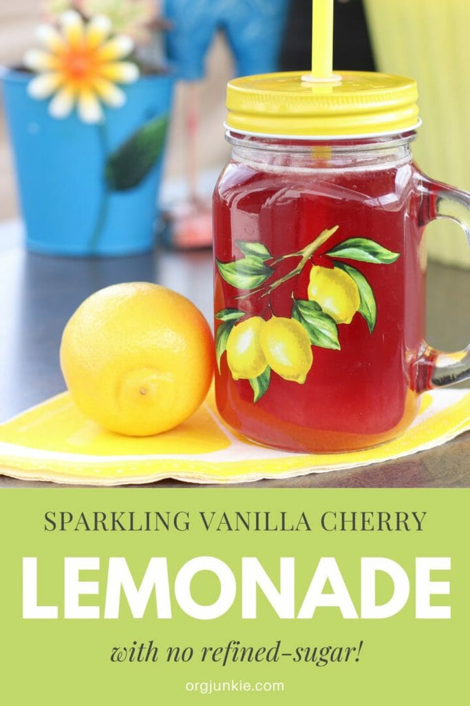 Delicious Sparkling Vanilla Cherry Sugar-Free Lemonade