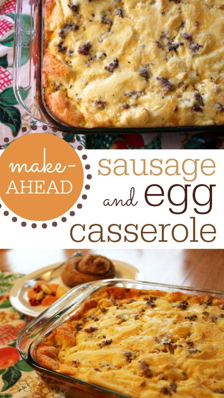 Make Ahead Sausage Egg Bake