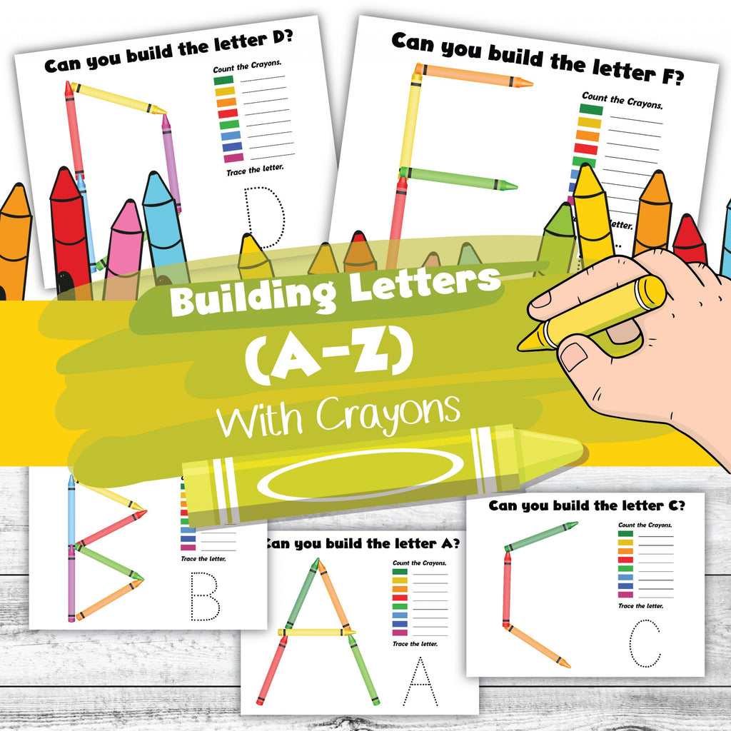 Build the Alphabet with Crayons (FREE Printable Set)