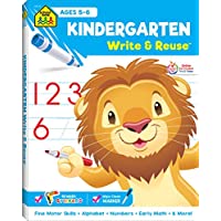 School Zone Kindergarten Write & Reuse Workbook [Spiral-bound] only $6.79