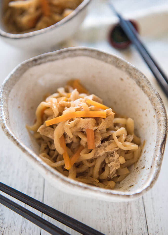 Simmered Kiriboshi Daikon (Dried Shredded Daikon)