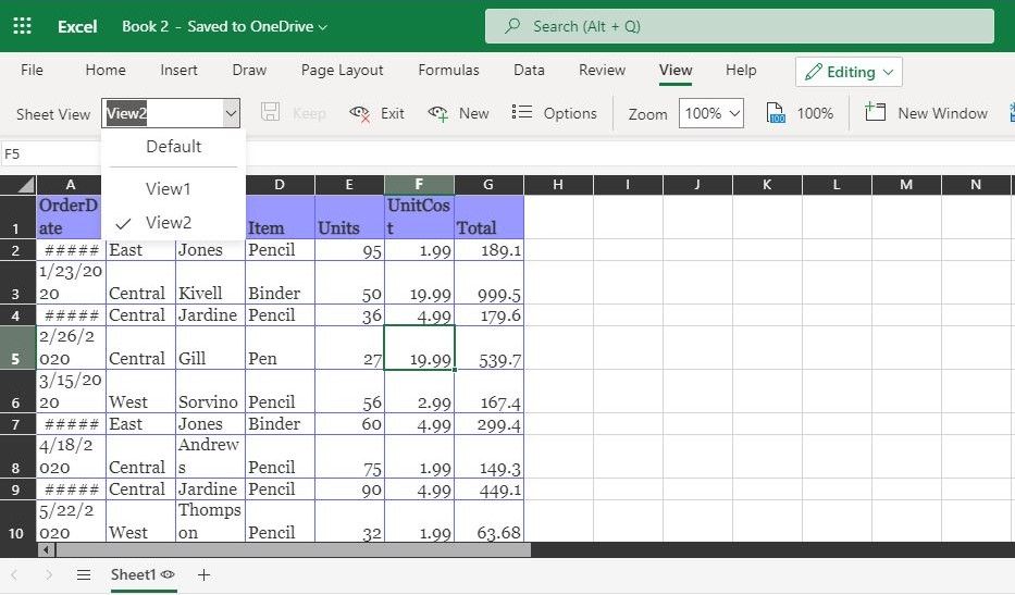How to Create a Temporary View in Excel for Collaboration