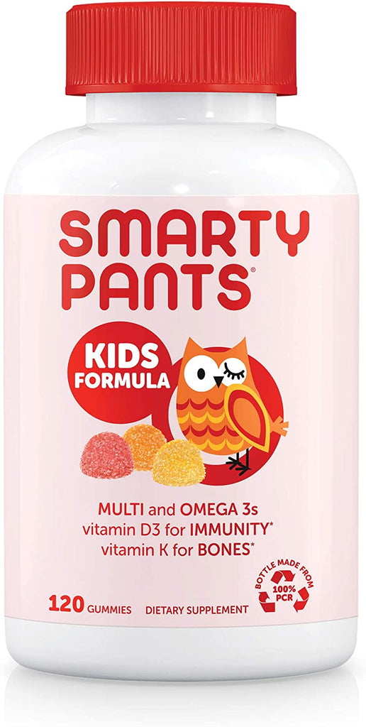 SmartyPants Kids Formula Daily Gummy Multivitamin: Vitamin C, D3, and Zinc for Immunity, Gluten Free, Omega 3 Fish Oil (DHA/EPA), Vitamin B6, B12, 120 Count (30 Day Supply) $14.40