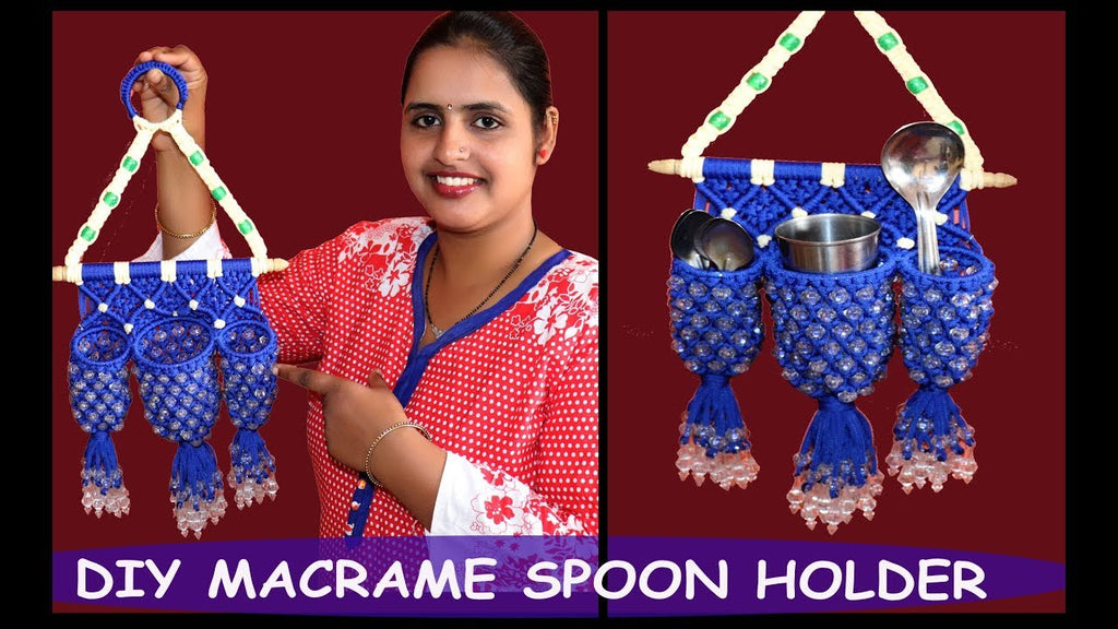 Macrame Spoon Holder / Glass Holder by Macrame Art School (3 years ago)