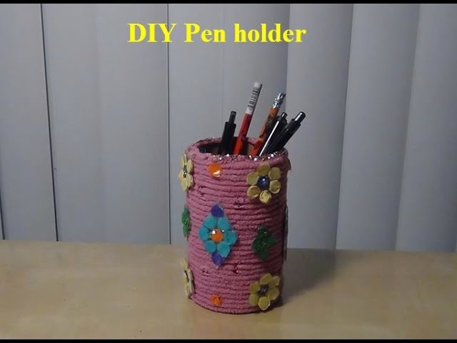 RECYCLE & DIY: Very easy pen (or spoon) holder in 5 minutes - Tutorial by Madras Crafts (7 years ago)