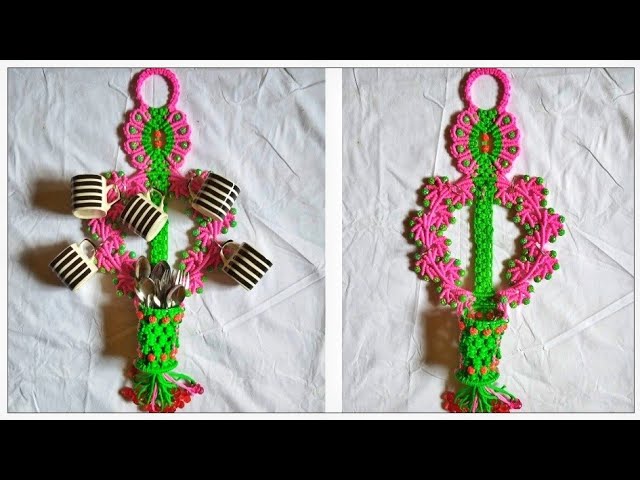 Macrame Cup Hanger | Macrame Spoon Holder | How to make Macrame Cup & Spoon Holder by Best Creativity (1 year ago)