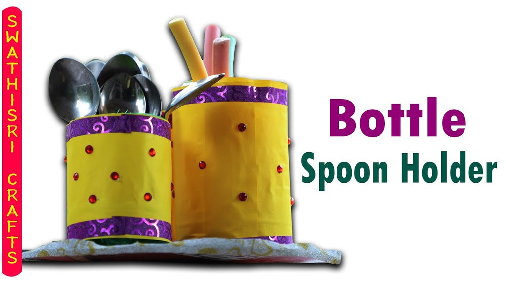 Diy Spoon Holder l How to make Spoon Stand l Spoon holder making at home by Swathisri Crafts (2 years ago)