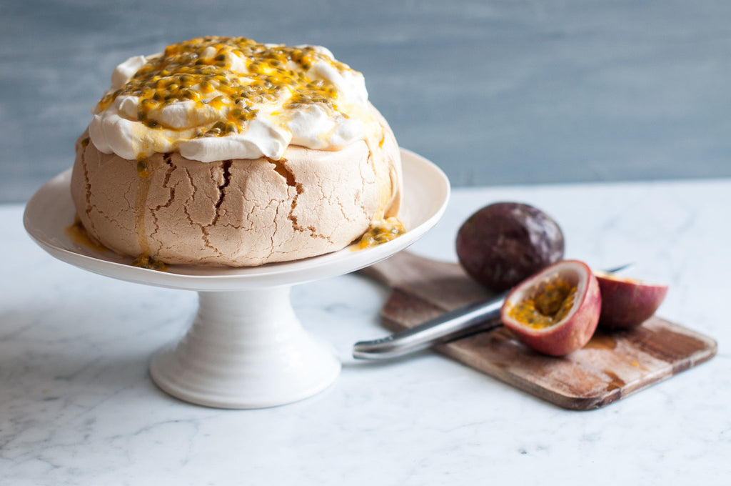 Make the perfect pavlova every time with this easy pavlova recipe with step-by-step photos, served with cream and passionfruit