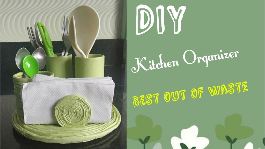 DIY kitchen organizer// spoon holder // best out of waste by Sarika's World (11 months ago)