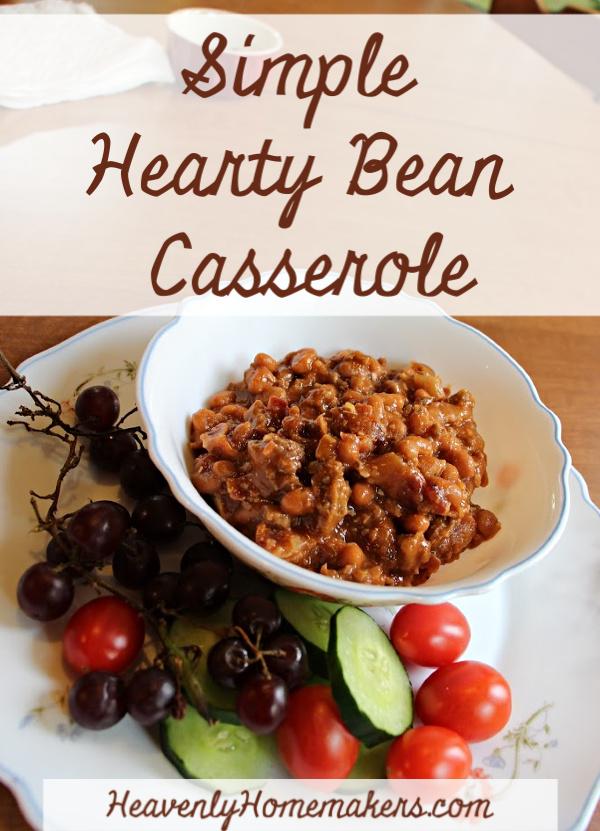 This Simple Hearty Bean Casserole is a family favorite, and if you follow these simple make-ahead tricks, you can have it on the table super quickly!
