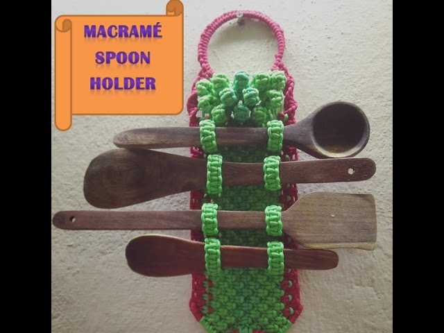 macrame spoon holder|kitchen hanger|vintage macrame design by Macrame tutorials -prajakta (4 years ago)