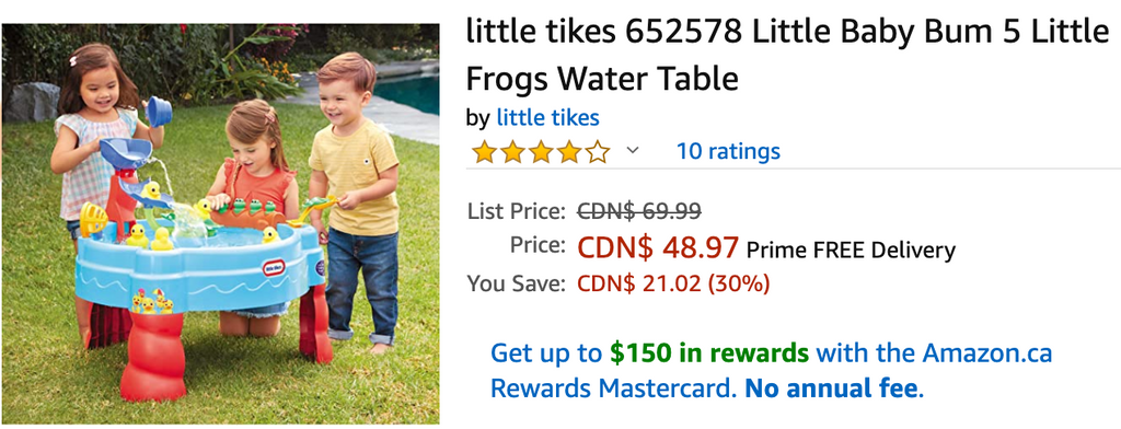 Amazon Canada Deals: Save 30% on Little Tikes Little Water Table + 33% on WiFi Smart Plug Mini + 66% on Bed Sheet Straps Clips Fasteners + More Offers