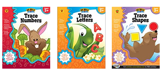 Trace Letters/Shapes/Numbers Workbooks Only $1.99!