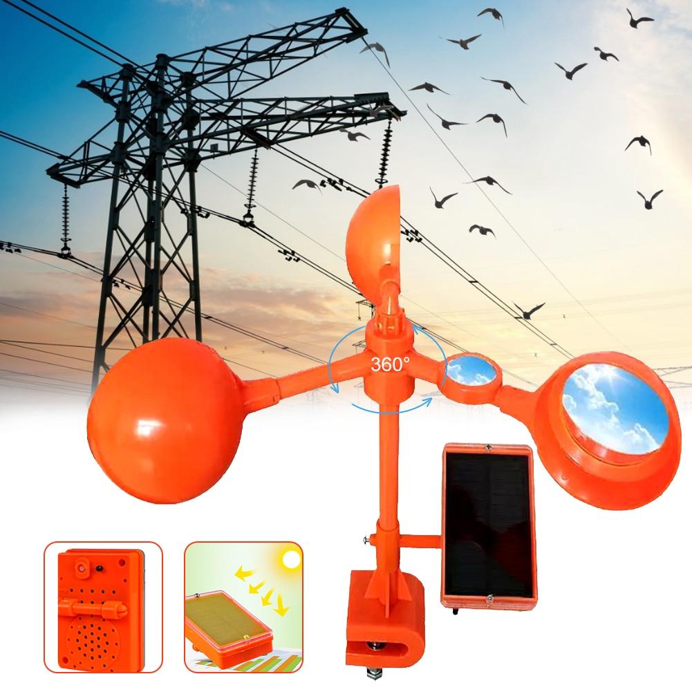 Wind Power Rotating Solar Animal Repeller