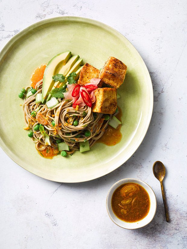 Recipe: Crispy Tofu Soba Noodle Salad