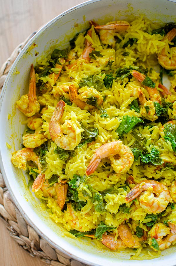 Turmeric Rice with Shrimp