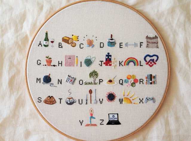 Lockdown Embroidered Sampler