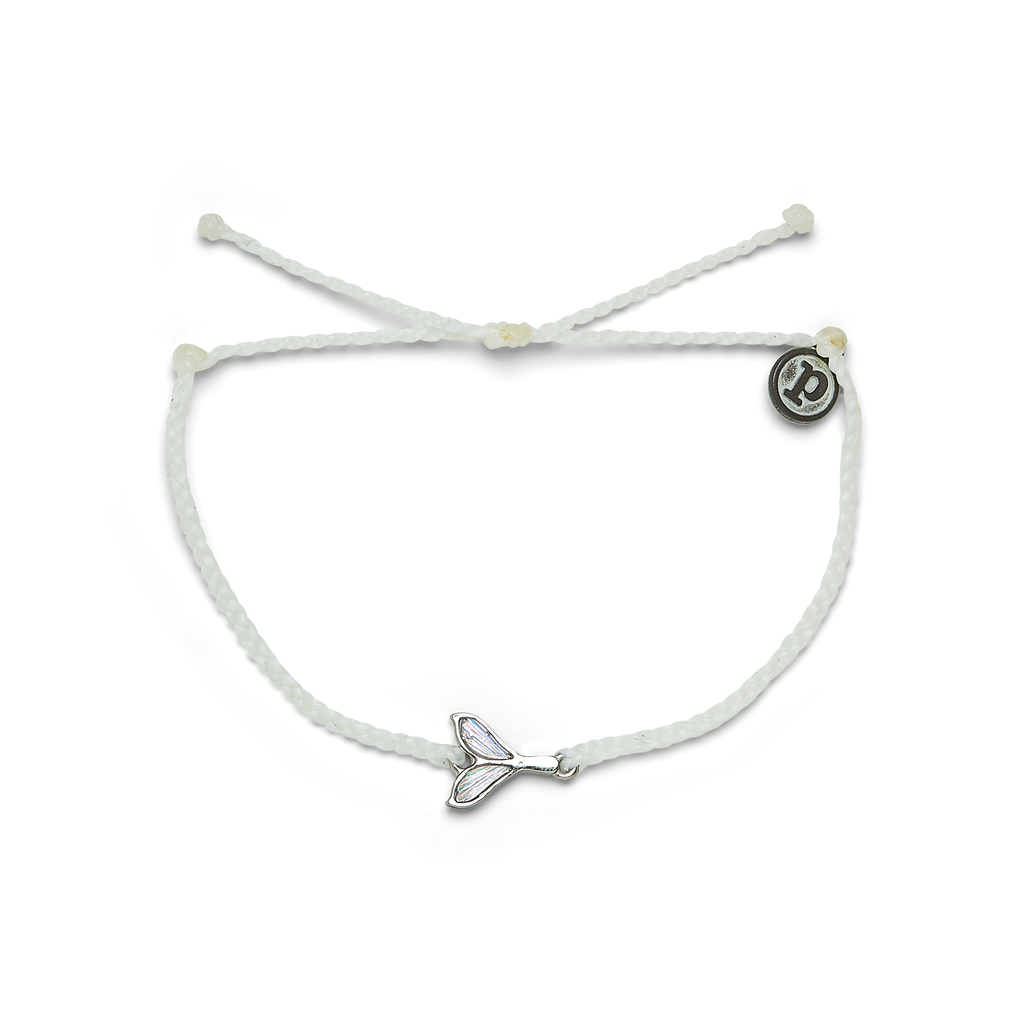 Puravida Mermaid Fin Charm Bracelet - Silver White