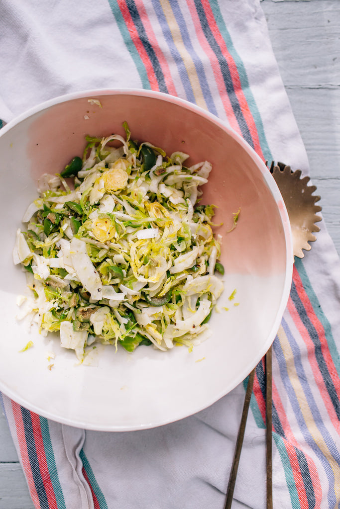 Brussel Sprout, Fennel and Olive Salad
