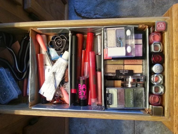 Amazon Box Organization: Bathroom Drawer Organization  McGuyver Style