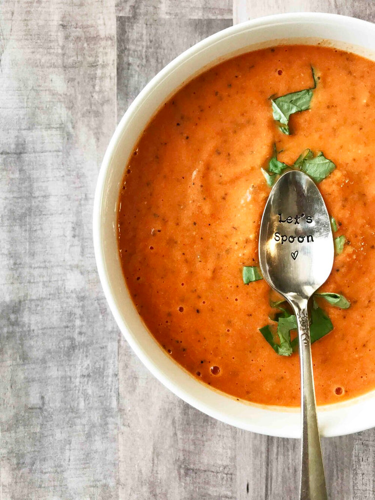 Roasted Red Bell Pepper & Tomato Soup