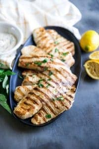 Grilled Tilapia with Basil Aioli