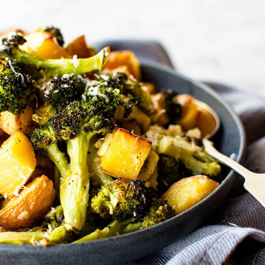 Roasted Potatoes and Broccoli