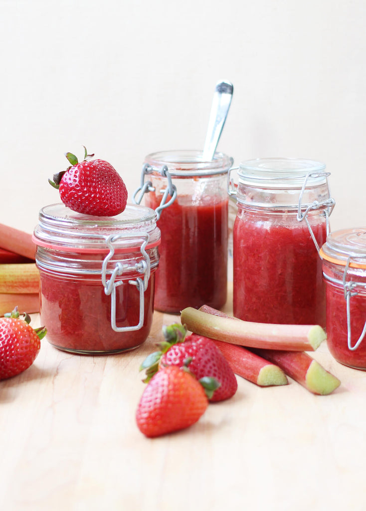 Rosé, Strawberry, and Rhubarb Compote