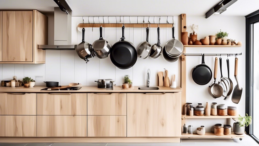 Vertical Kitchen Storage: Hanging Pots and Pans