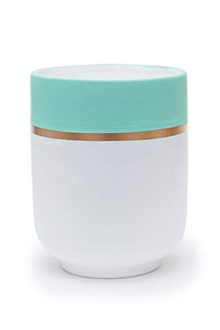 Multi-Purpose - Turquoise Utensil Crock or Ceramic Flower Pot Indoor - 6 Inch Planter