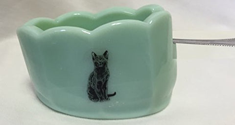 Spooner Spoonholder - Scalloped Clamborn Mule Shoe - Sanitary (Jade Black Cat)
