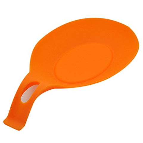 Silica gel Spoon pad - TOOGOO(R)Kitchen Heat Resistant Silicone Spoon Rest Utensil Spatula Holder Kitchen Tool£¨orange£