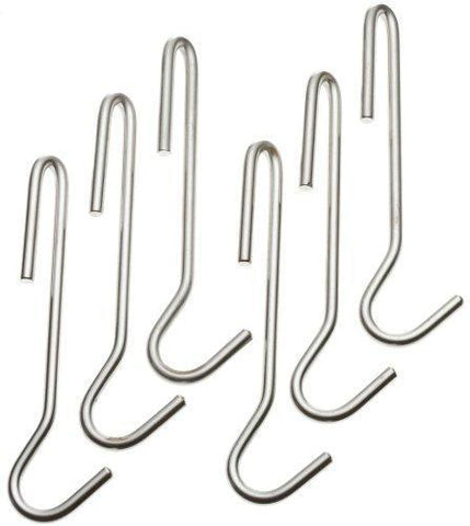 Explore cuisinart cruh 6 chefs classic cookware universal pot rack hooks brushed stainless set of 6