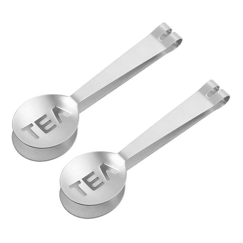 Tea Bag Squeezer,2 Pack Stainless Steel Tea Bag Squeezer Tongs Tea Bag Spoon Tea Bag Holder Tea Bag Strainer for Gripping Ice Cubes Tea Bags for Loose Tea