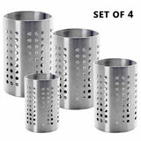 Shop whopperonline set of 4 brushed stainless steel cookware cutlery utensil holder silverware holder flatware organizer caddy 5 4 5 4 3 5