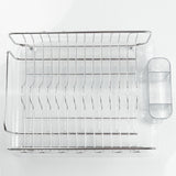 Top rated interdesign forma lupe kitchen large capacity dish drainer rack with drip tray for drying glasses silverware cookware plates pack of 4 stainless steel clear