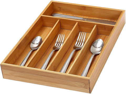 YBM Home Kitchen Utensil, Flatware, Cutlery Drawer Organizer Tray (1, 5 Compartment Fixed)